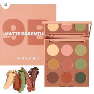 Morphe Bundle! Matte Essentials 9 Color Eyeshadow Palette & Pop Lip Gloss NIB